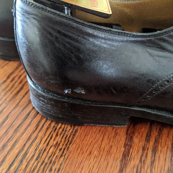 Vintage Vergelio Quarter Brogue Derby Black 42 - Picture 6 of 6